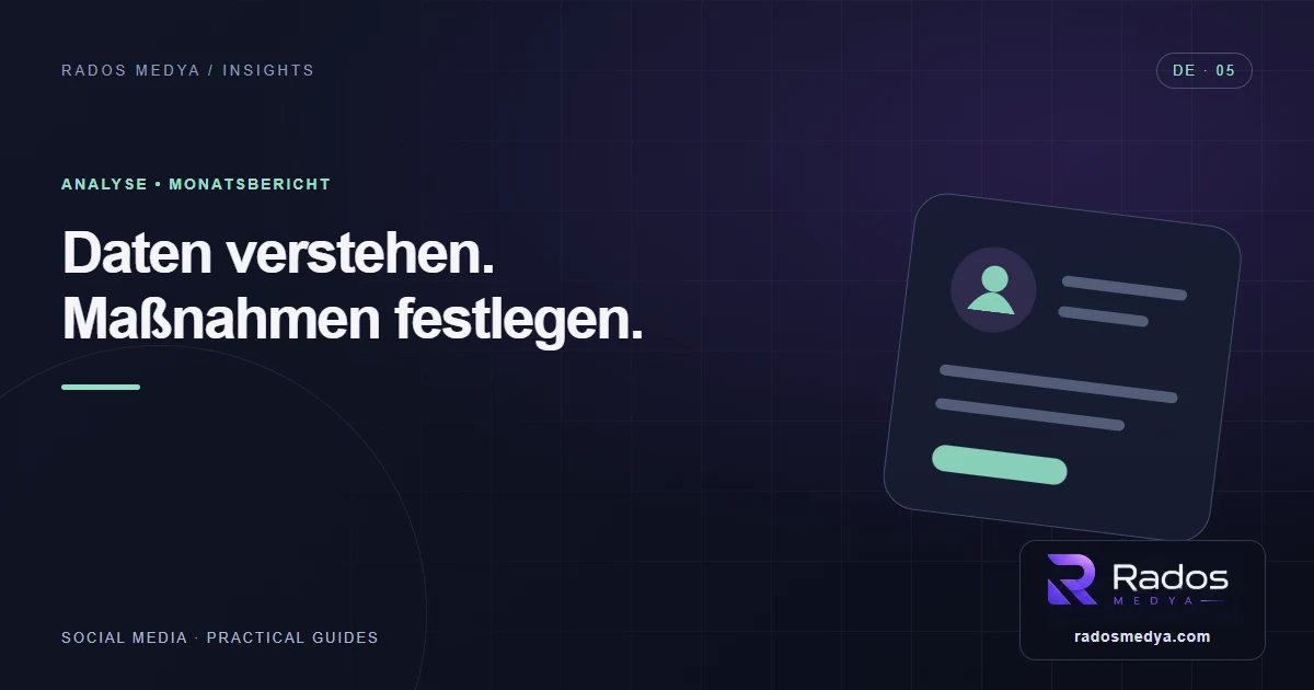 Social-Media-Monatsbericht: von Zahlen zu Maßnahmen