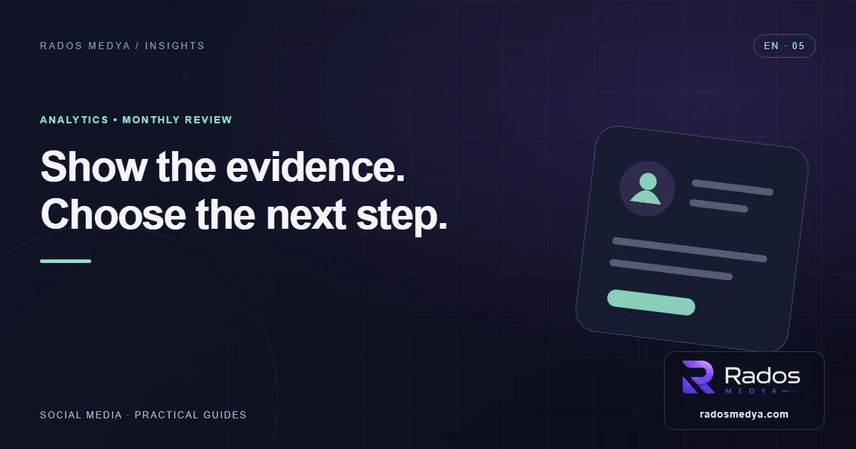 A monthly social media report that supports decisions