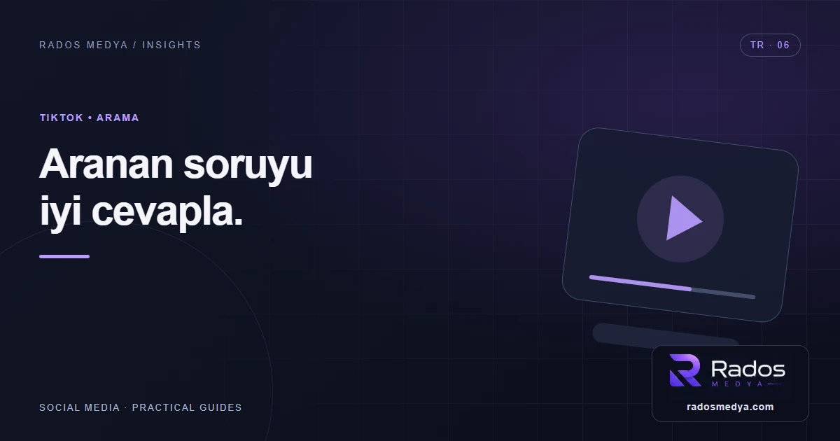 TikTok araması için video konusu ve açıklama hazırlama